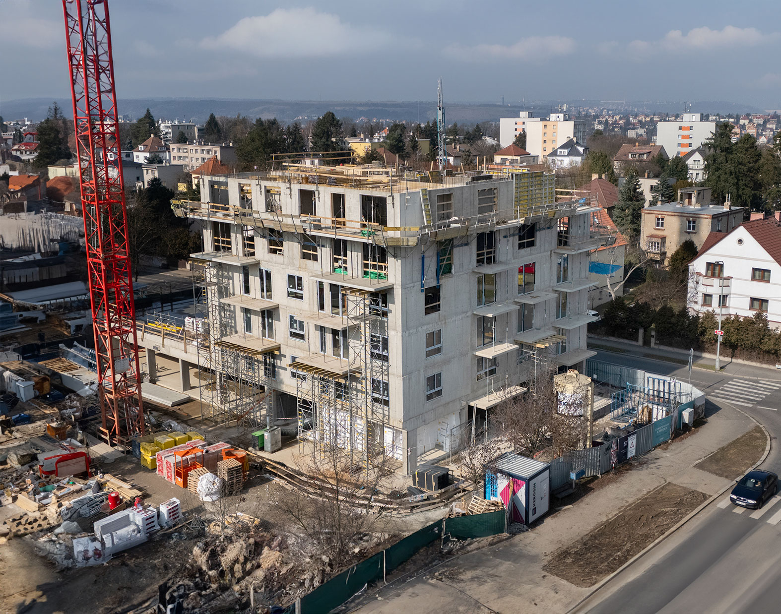 Výstavba Panorama Braník postupuje do vyšších pater